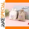 Lavender Embroidered Linen Pouch for Aromatherapy