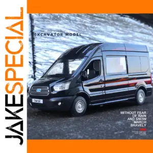 1:35 Alloy Ford Transit Van Model in Black