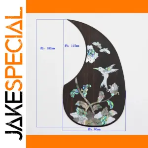 Rosewood Guitar Pickguard with Shell Inlay