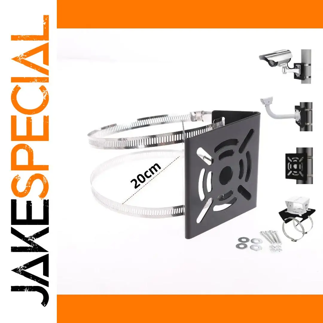 Universal outdoor pole mount bracket for surveillance cameras 1 Universal outdoor pole mount bracket for surveillance cameras