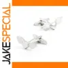 Angel Wings Silver Cufflinks Set
