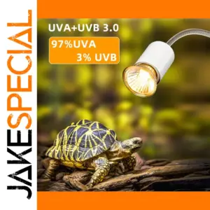 Reptile Basking Lamp with Adjustable Heat and UVB