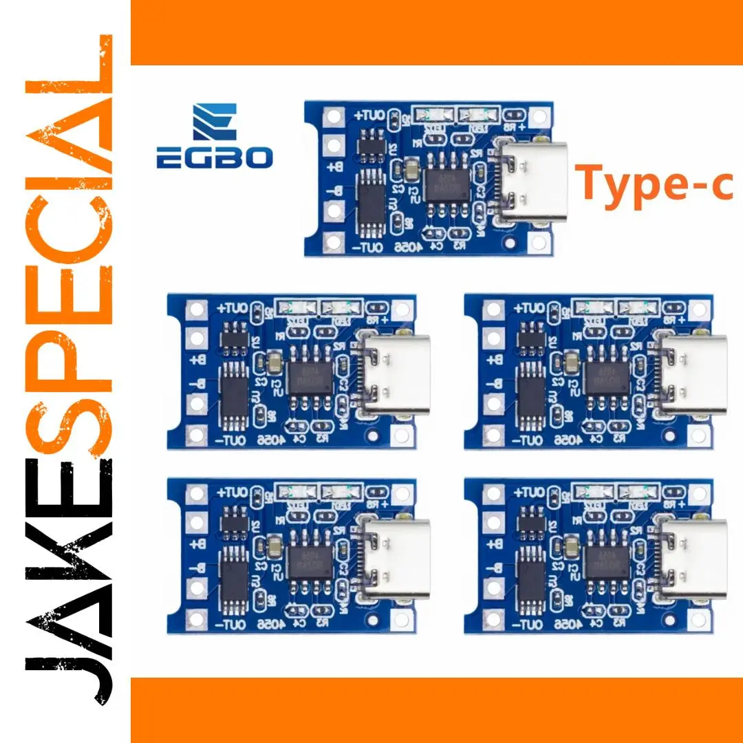 Type-C USB Lithium Battery Charger Modules Set (5 pcs) 1 Type-C USB Lithium Battery Charger Modules Set (5 pcs)