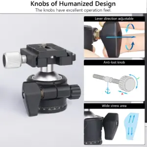 WEYLLAN EH36S Tripod Head for Camera Stabilization 9 A1ca1a386e16043f09c237522234be29bw