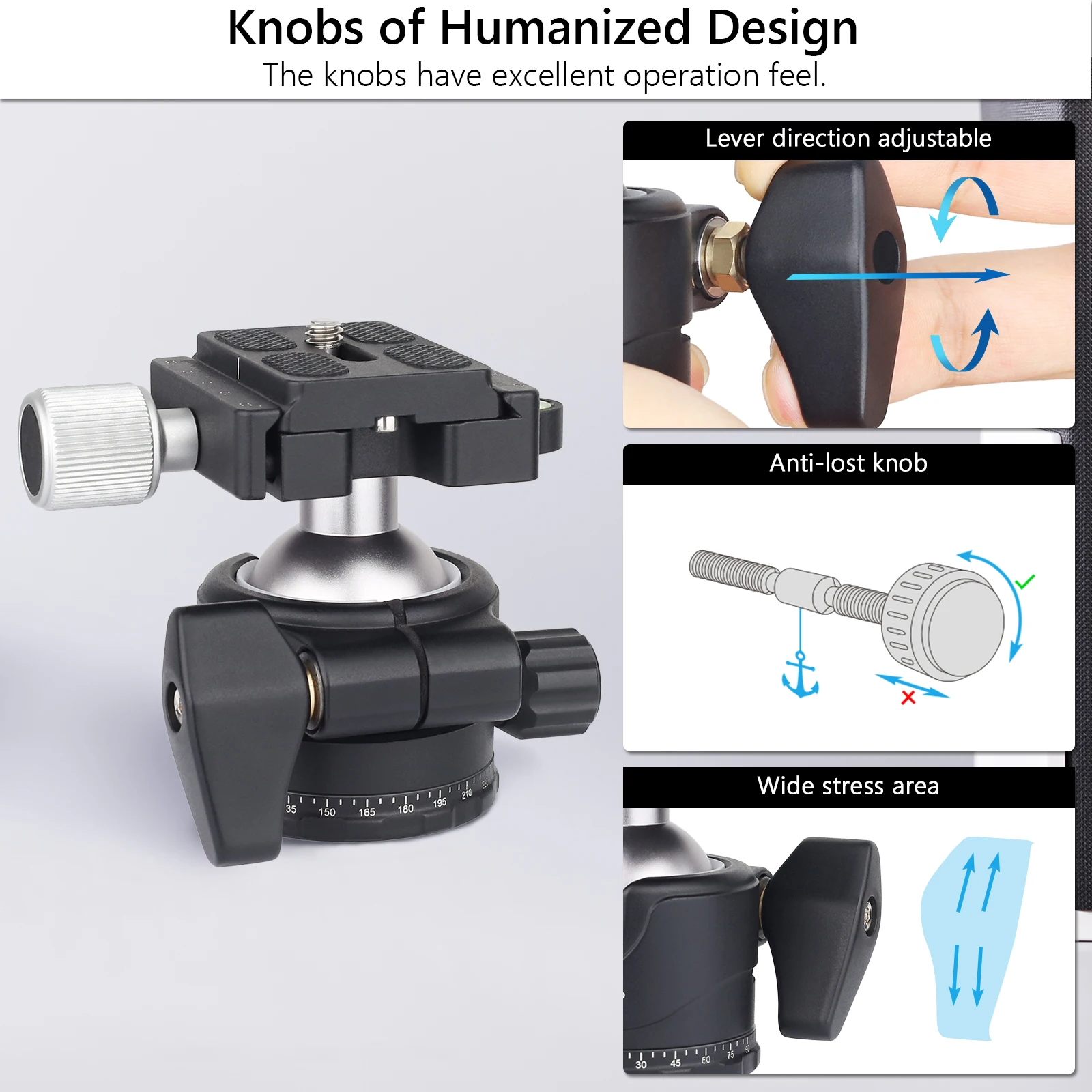 WEYLLAN EH36S Tripod Head for Camera Stabilization 4 WEYLLAN EH36S Tripod Head for Camera Stabilization - Image 4