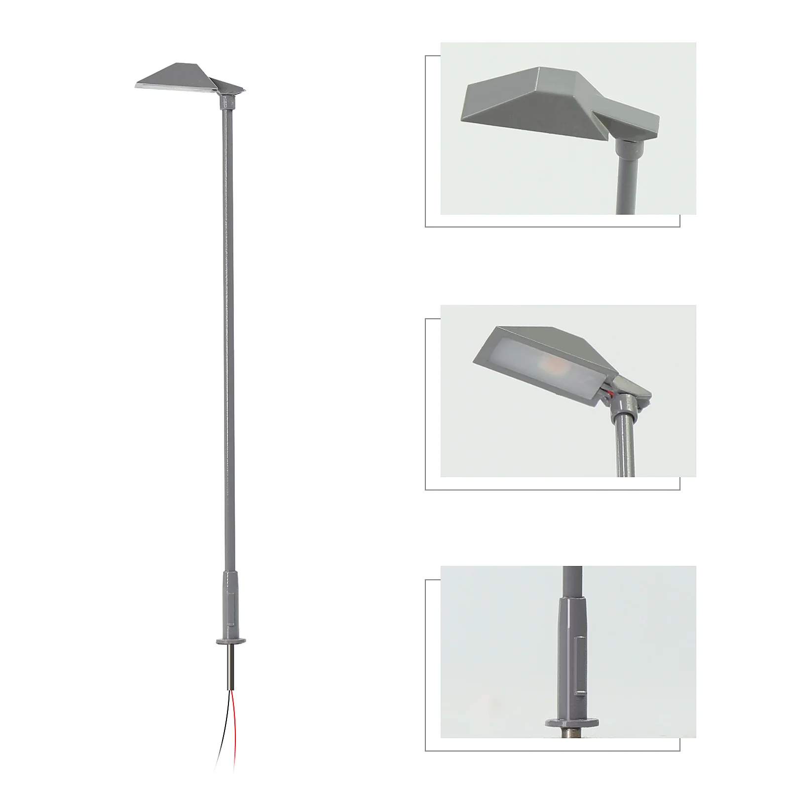 HO Scale Metal Street Lamps Set with LED Lighting 2 HO Scale Metal Street Lamps Set with LED Lighting - Image 2