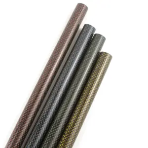 3K Gold Reflective Carbon Fiber Tubes 500mm x 23-30mm 7 Ac032fe7b603249119818803e08ed59a1R