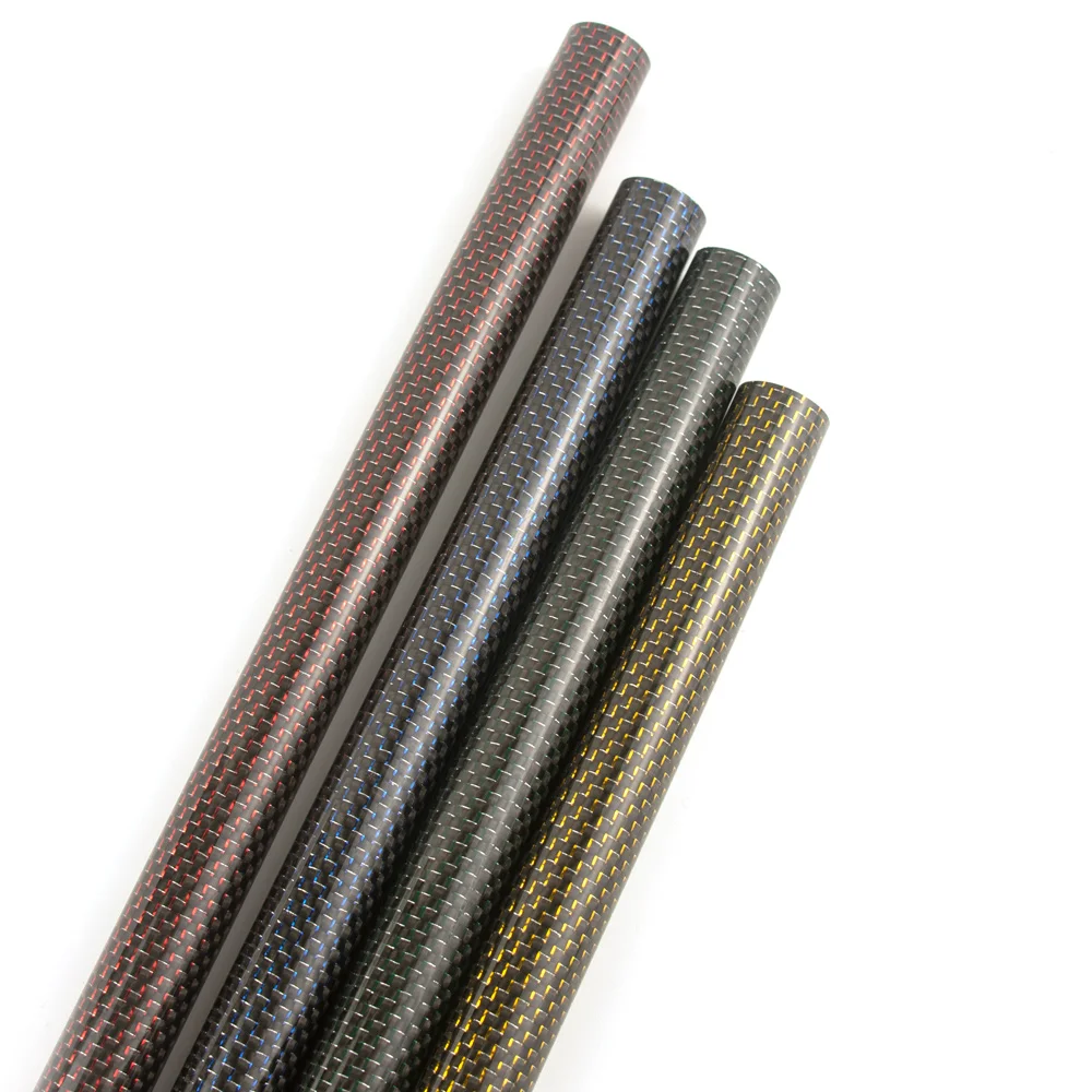 3K Gold Reflective Carbon Fiber Tubes 500mm x 23-30mm 2 3K Gold Reflective Carbon Fiber Tubes 500mm x 23-30mm - Image 2