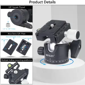 WEYLLAN EH36S Tripod Head for Camera Stabilization 11 Af58bf4b360034e12aee279cf333efbb0w