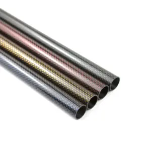3K Gold Reflective Carbon Fiber Tubes 500mm x 23-30mm 8 Af783f61f53ee41d18e80efb75e8e3acdB