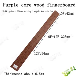 Peltogyne Violet Wood Guitar Fingerboard 578-650mm 14 H07bc08afcb7b40b7a71bd56c0c725349K
