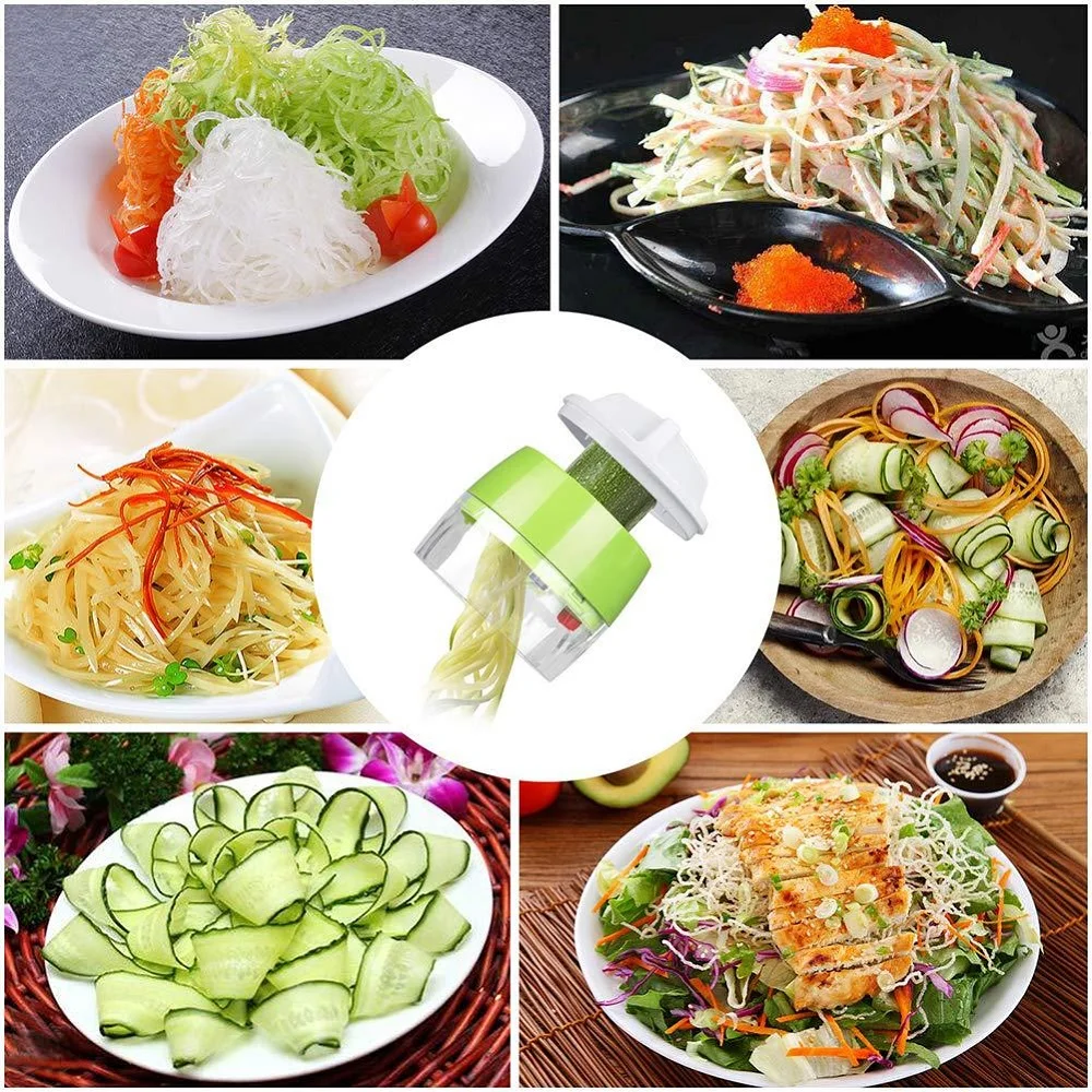 Green Vegetable Spiralizer for Kitchen Use 6 Green Vegetable Spiralizer for Kitchen Use - Image 6