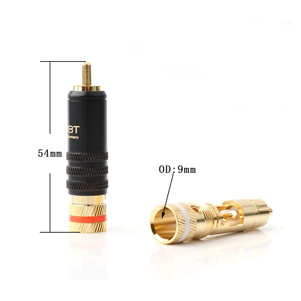 High-Quality Gold-Plated RCA Connectors Set 2 High-Quality Gold-Plated RCA Connectors Set - Image 2