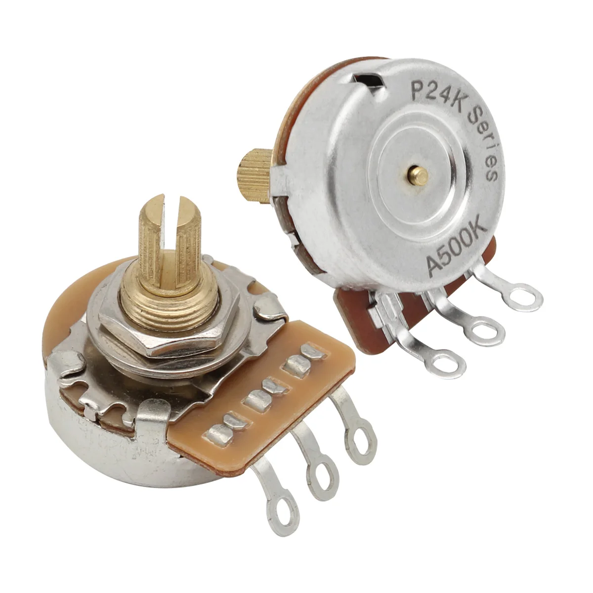 Guitar Potentiometer Set 250kΩ/500kΩ with Knurled Shaft 9 Guitar Potentiometer Set 250kΩ/500kΩ with Knurled Shaft - Image 9