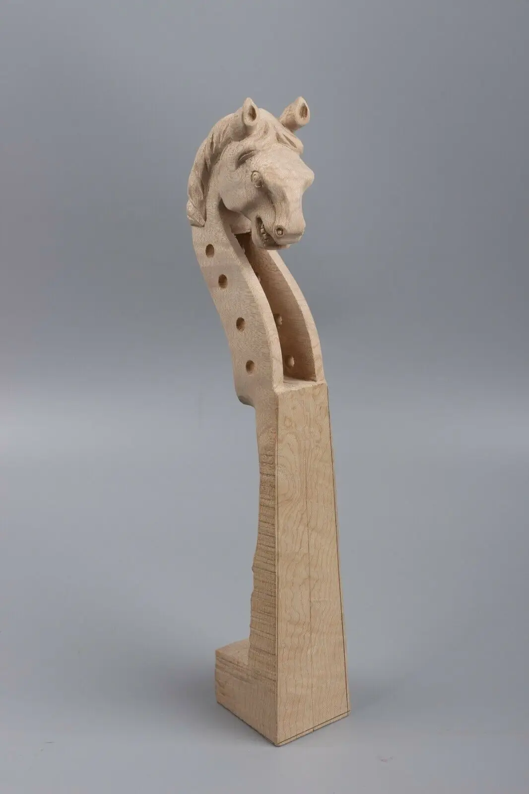 Hand-Carved Horse Violin Neck for 4/4 Full-Size Violins 3 Hand-Carved Horse Violin Neck for 4/4 Full-Size Violins - Image 3