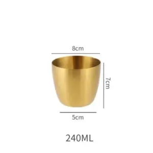 Stainless Steel 240ml Drinking Cup in Silver or Gold 13 H24eff746ece04066b578aef3253f18e0J