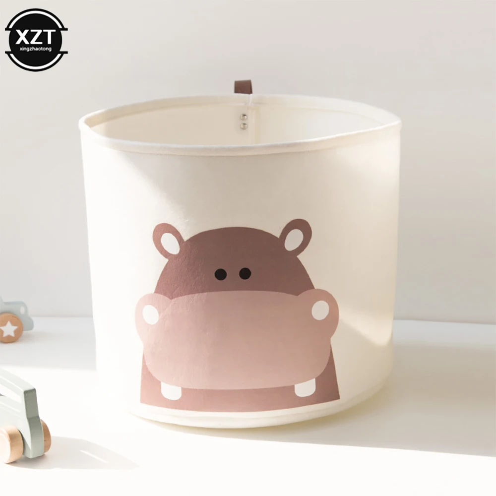 Foldable Cotton Toy Storage Basket with Animal Prints 7 Foldable Cotton Toy Storage Basket with Animal Prints - Image 7