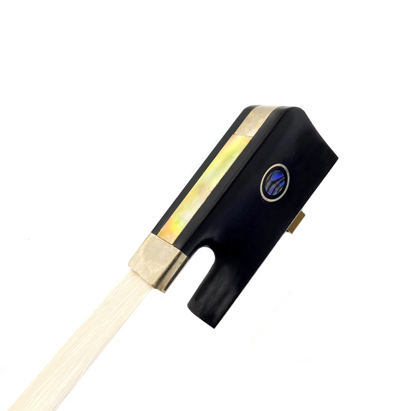 Black Ebony Cello Bow Frog for 4/4 Bows 4 Black Ebony Cello Bow Frog for 4/4 Bows - Image 4