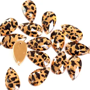 Leopard Rhinestone Sew-On Embellishments Set 9 H375667cc8aa84f7890154c058bfb5925g