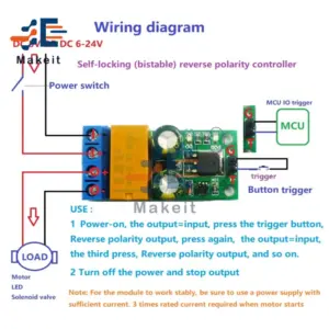 Self-Locking Reverse Polarity Relay Module 6-24V 12 H3bd7aec23d2745f787a4c63b6f0552b1G