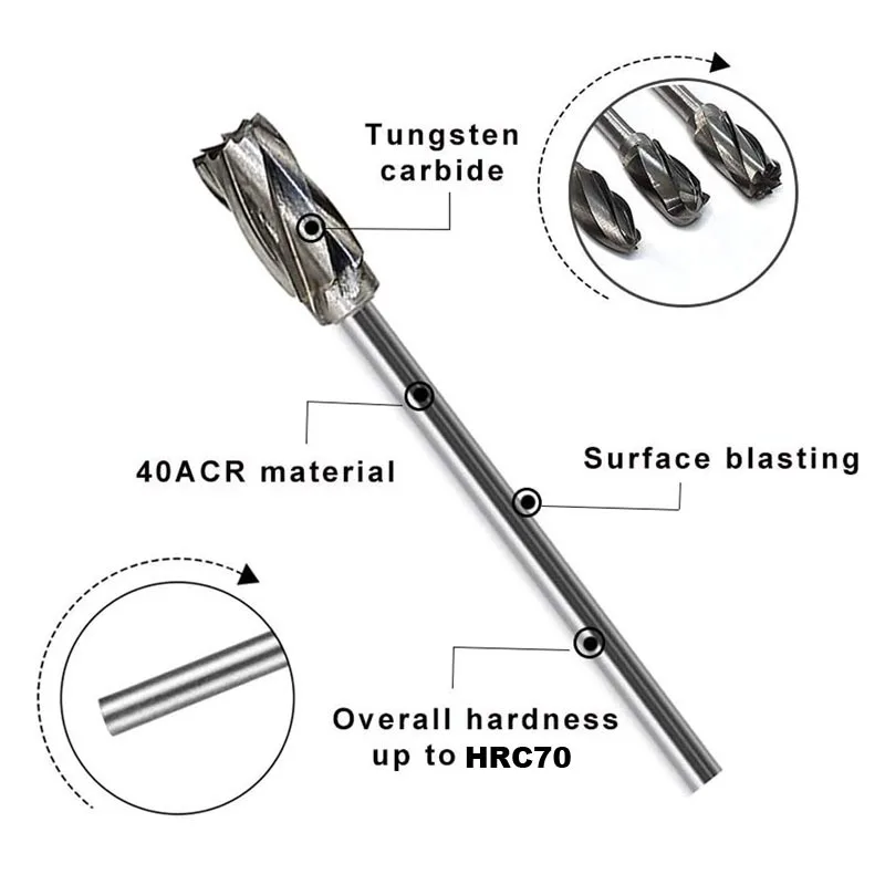 10-Piece Tungsten Carbide Rotary Burr Set 3 10-Piece Tungsten Carbide Rotary Burr Set - Image 3