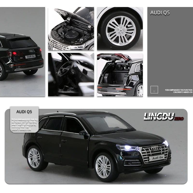 1:32 Scale Black Q5 SUV Diecast Model 5 1:32 Scale Black Q5 SUV Diecast Model - Image 5