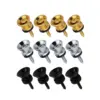 FLEOR 12pcs Metal Guitar Strap Locks End Pins Strap Buttons Chrome/Black/Gold Colors for Guitar Accessories