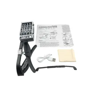 Black USB Rechargeable Magnifying Glasses with LED Lights 12 H4f9cdcffa71f43f78486c5ed86e2615fh