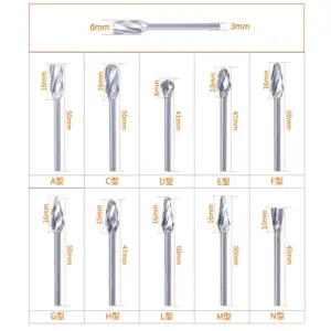 10-Piece Tungsten Carbide Rotary Burr Set 12 H5139bd3203464c5f8bb5112d8bf83233W
