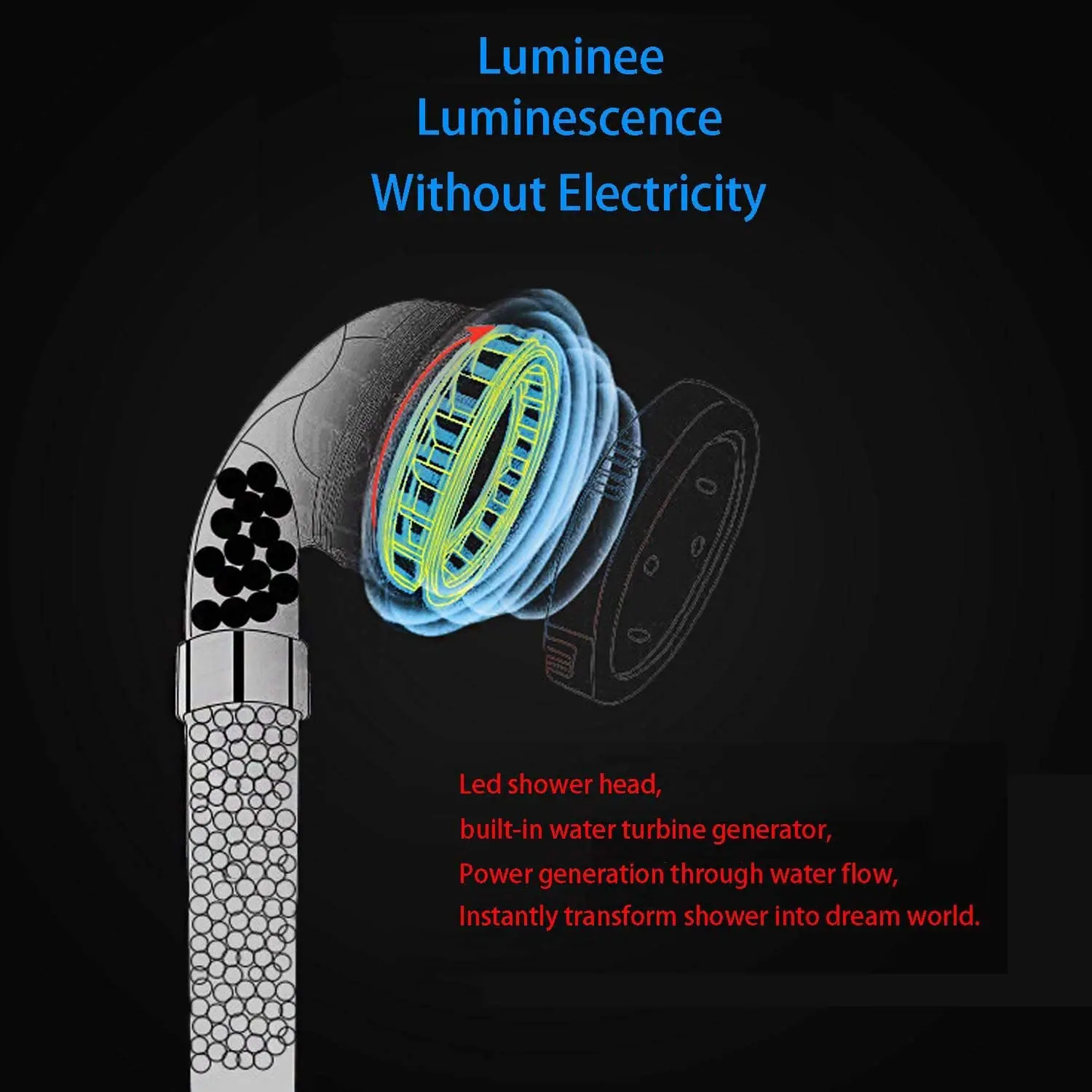 Color-Changing LED Shower Head with Mineral Filtration 4 Color-Changing LED Shower Head with Mineral Filtration - Image 4