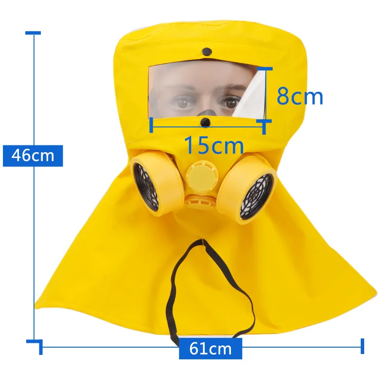 Bright Yellow Full Face Gas Respirator with Activated Carbon Filtration 4 Bright Yellow Full Face Gas Respirator with Activated Carbon Filtration - Image 4