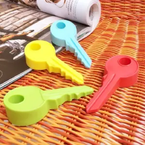 Colorful Silicone Key-Shaped Door Stopper