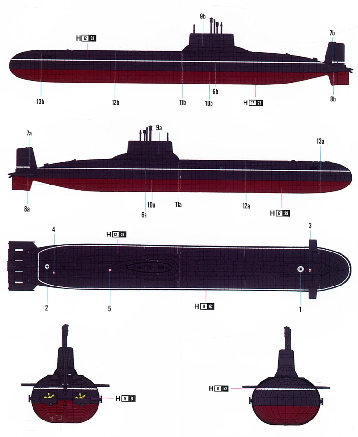Typhoon-Class Submarine Model Kit 1:700 Scale 4 Typhoon-Class Submarine Model Kit 1:700 Scale - Image 4