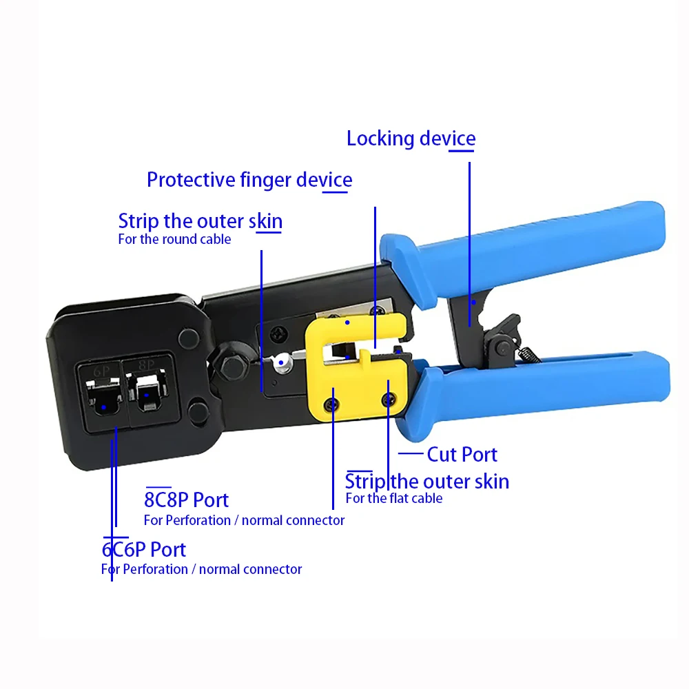 Professional RJ45 Crimper for Network Wiring 2 Professional RJ45 Crimper for Network Wiring - Image 2