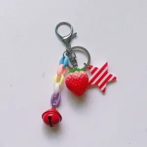 Playful Strawberry Heart Keychain for Women 16 H6092f30cca184be284db5c9d254ba7f1Y