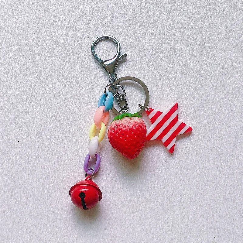 Playful Strawberry Heart Keychain for Women 7 Playful Strawberry Heart Keychain for Women - Image 7