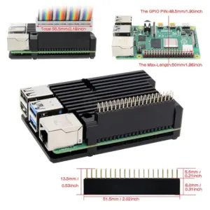 Aluminum Raspberry Pi 4B Case with Passive Cooling 10 H61cb2155d3094490bf0db2a5cca9d5afw