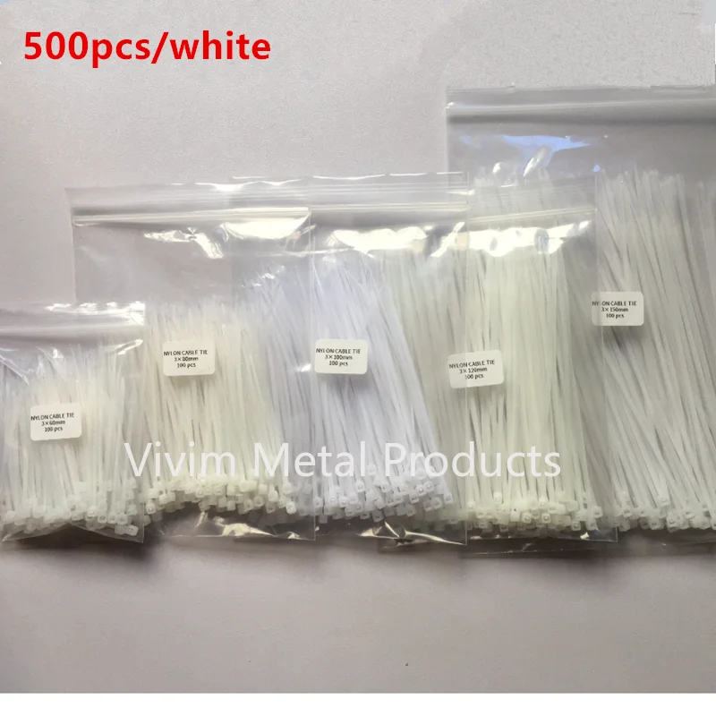 500 Self-Locking Nylon Cable Ties Set for Organization 3 500 Self-Locking Nylon Cable Ties Set for Organization - Image 3
