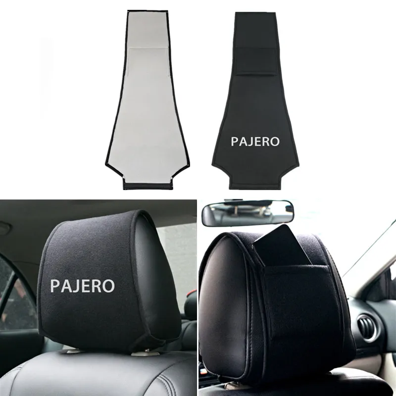 Pajero Black Headrest Cover 62x24cm 2 Pajero Black Headrest Cover 62x24cm - Image 2