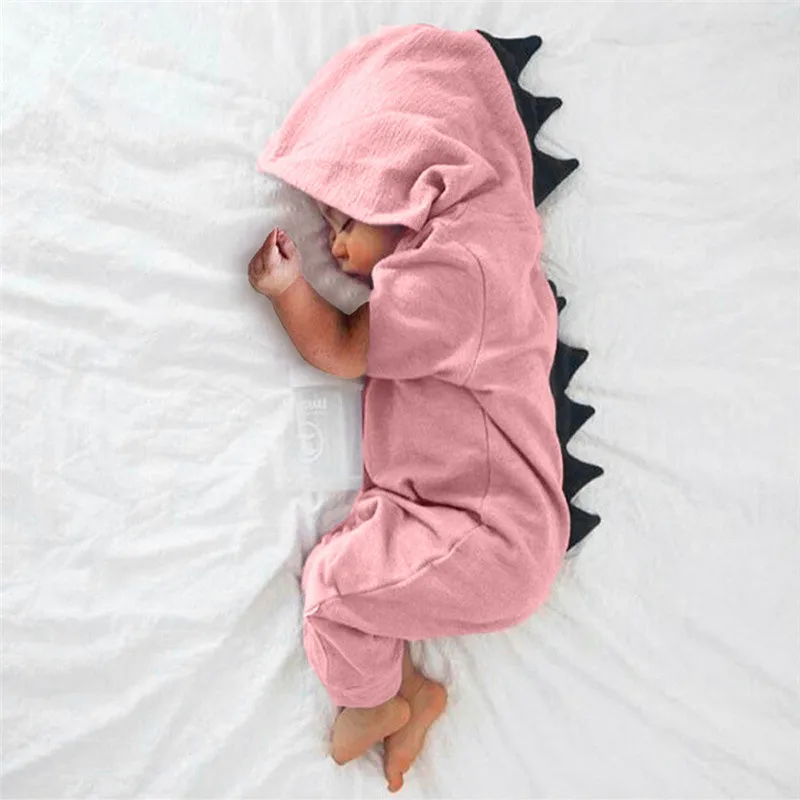 Baby Dinosaur Hoodie Jumpsuit in Six Colors 2 Baby Dinosaur Hoodie Jumpsuit in Six Colors - Image 2