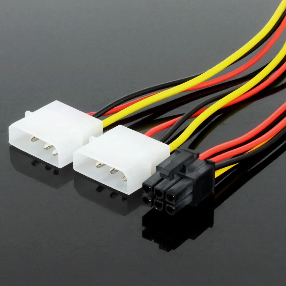 Dual 4Pin IDE to 6Pin Power Extension Cable 17cm 3 Dual 4Pin IDE to 6Pin Power Extension Cable 17cm - Image 3
