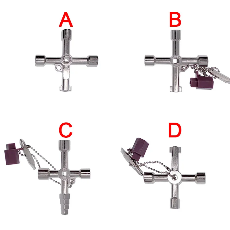 Multi-Function Electrical Cabinet Key 5-in-1 Alloy 6 Multi-Function Electrical Cabinet Key 5-in-1 Alloy - Image 6