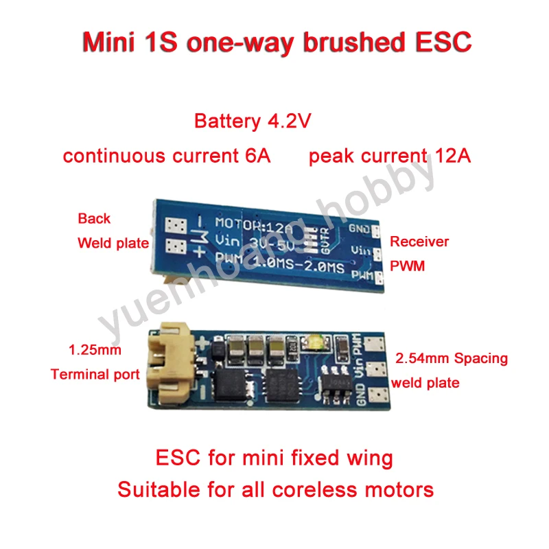 Micro Brushed ESC Speed Controller for RC Aircraft 2 Micro Brushed ESC Speed Controller for RC Aircraft - Image 2