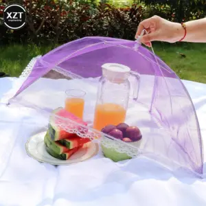 Purple Mesh Food Cover for Picnics