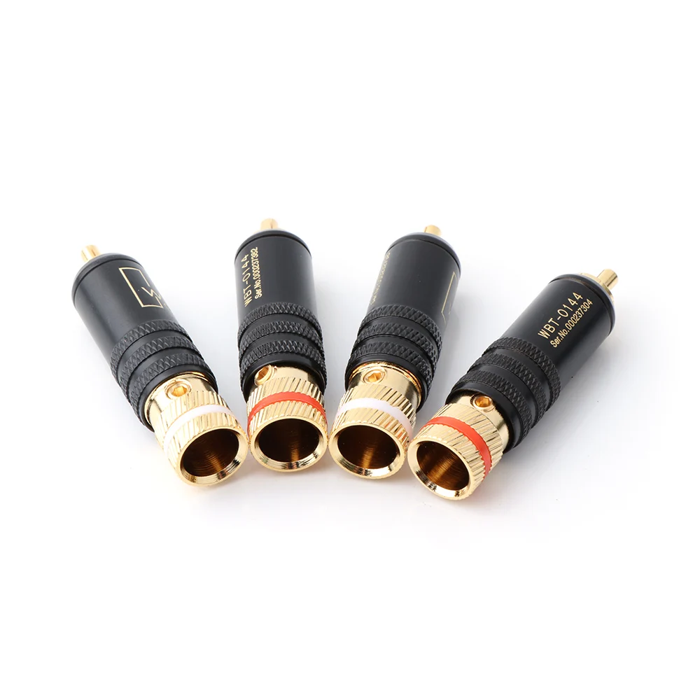 High-Quality Gold-Plated RCA Connectors Set 4 High-Quality Gold-Plated RCA Connectors Set - Image 4