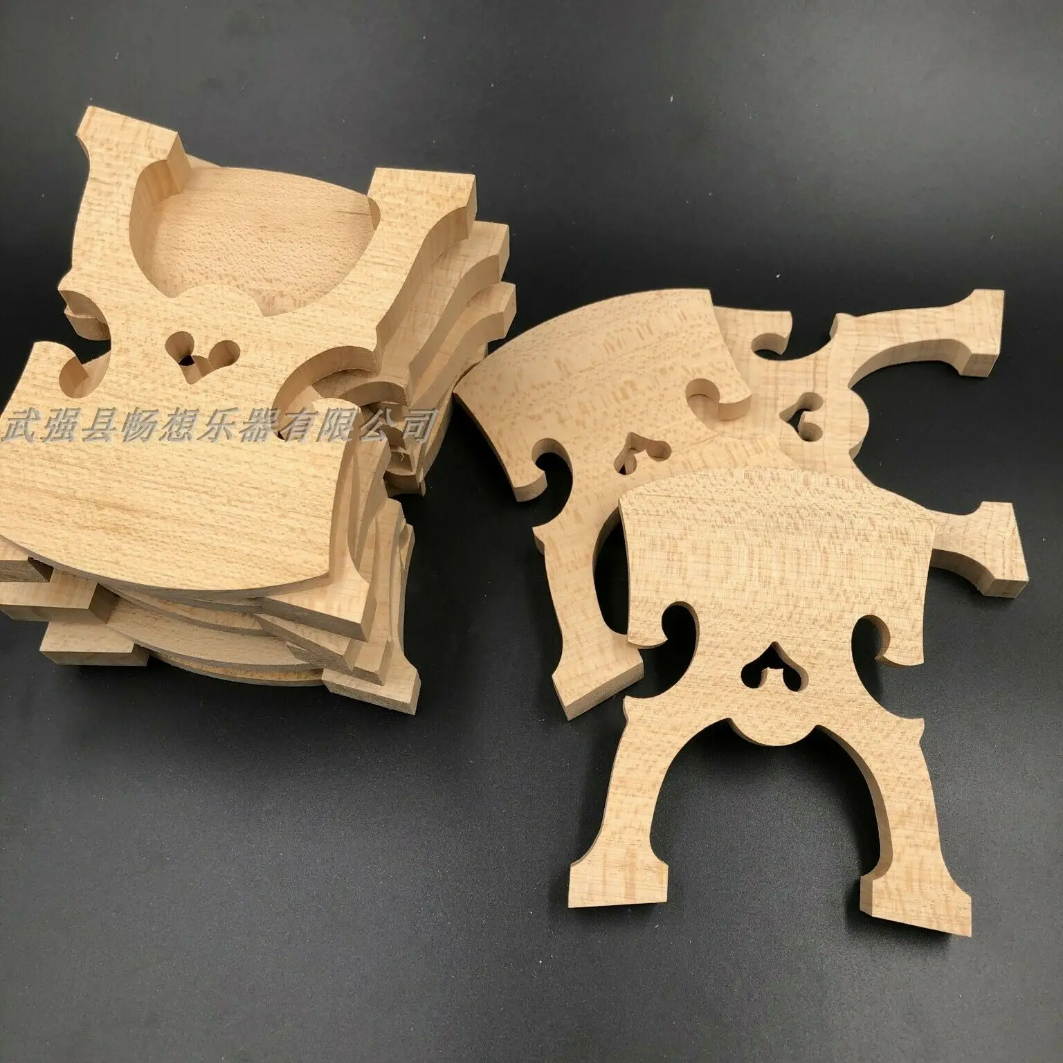 Set of Five Baroque-Style Cello Bridges for 4/4 Cellos 4 Set of Five Baroque-Style Cello Bridges for 4/4 Cellos - Image 4