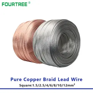 1 Meter Pure Copper Tinned Braid Lead Wire