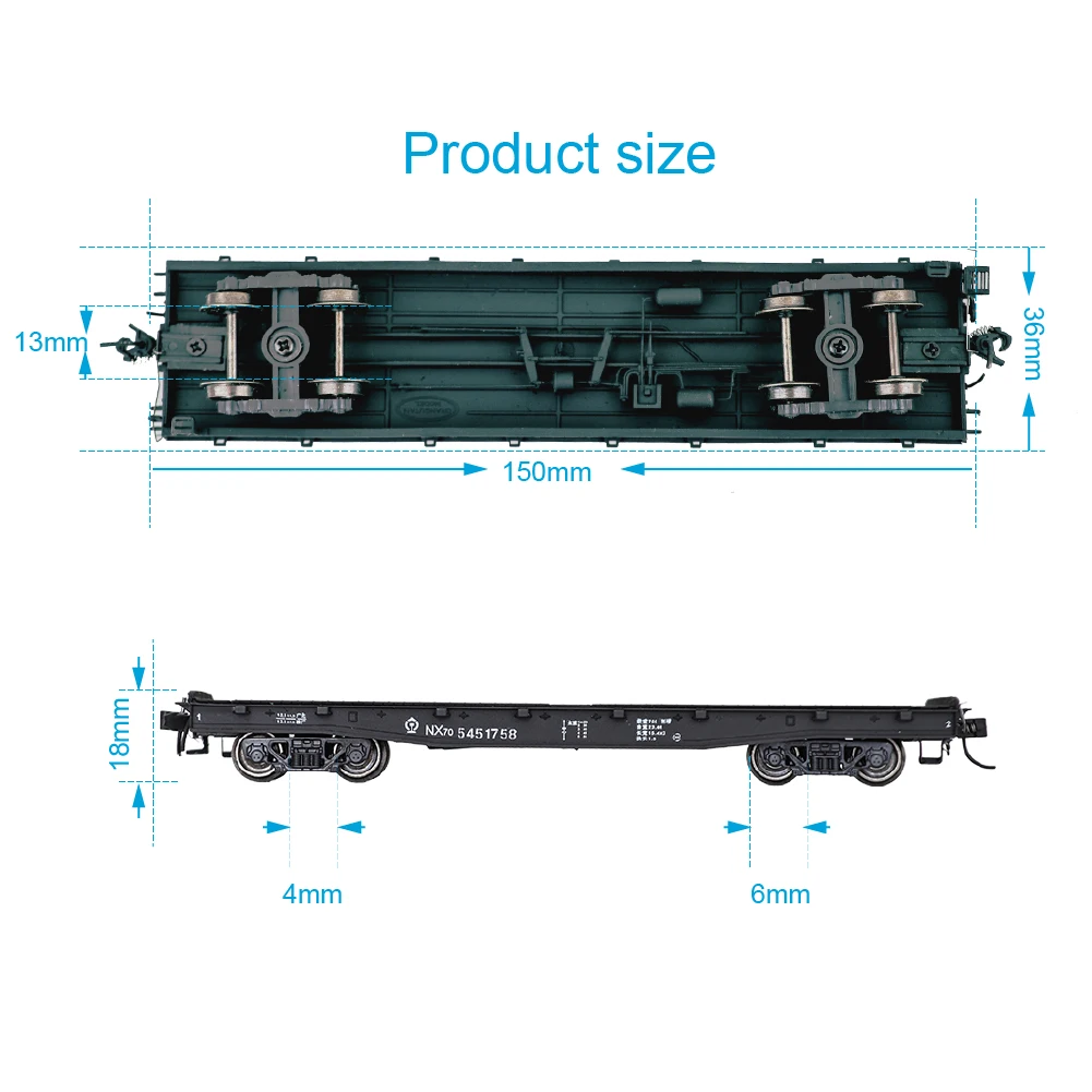 HO Scale NX70 Flat Shipping Container Carriage 3 HO Scale NX70 Flat Shipping Container Carriage - Image 3