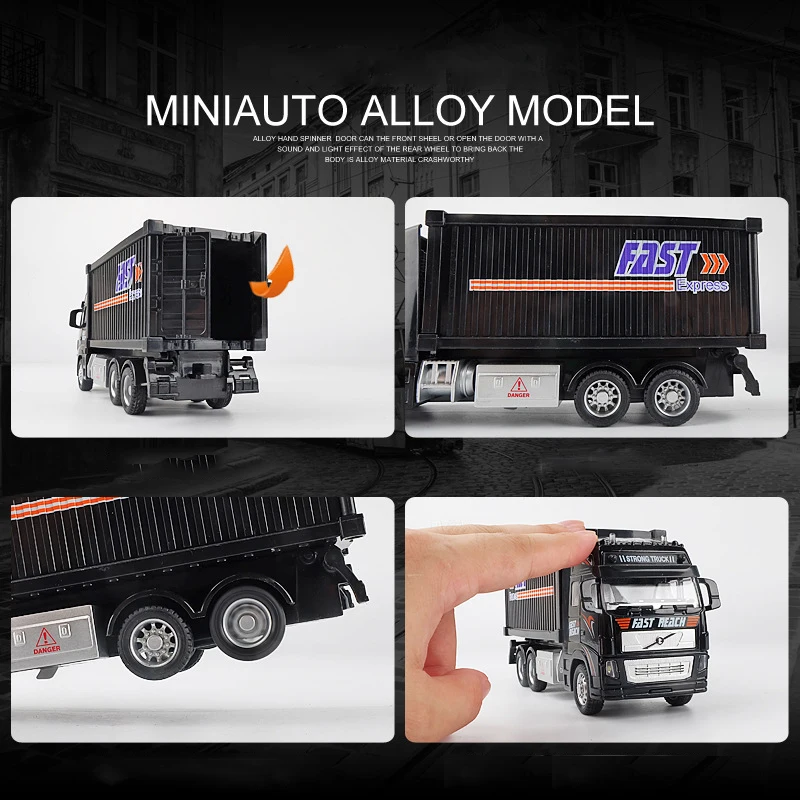 1:32 Scale Diecast Container Truck Collectible 4 1:32 Scale Diecast Container Truck Collectible - Image 4