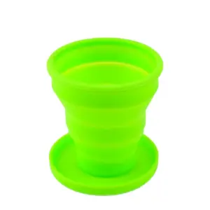Collapsible 200ml Silicone Travel Cup with Lid 18 H8a3b31e8250043048ff73f18f5aa5440W